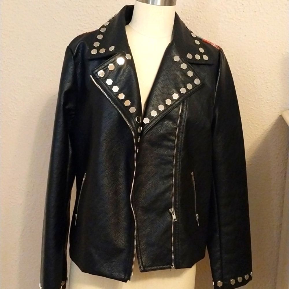 NWT Faux motorcycle jacket size M
